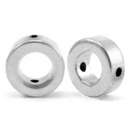 Hematite bead circle 8mm Silver grey